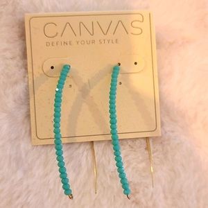 Trendy bead statement earrings